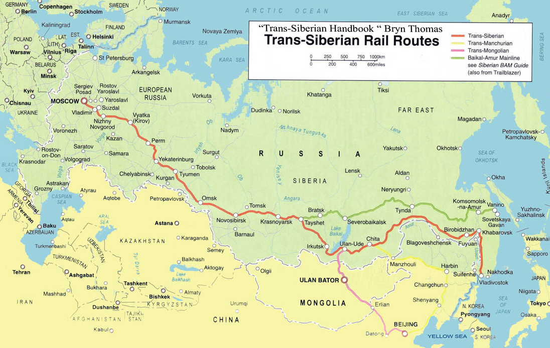 Travel Planning For Trans Siberian Railway Adventure   Map Rail 